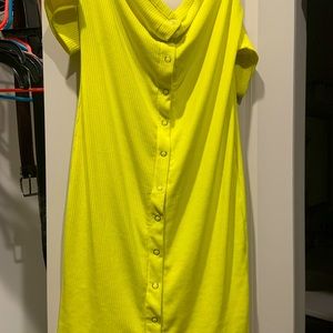Forever 21 Neon yellow mini dress